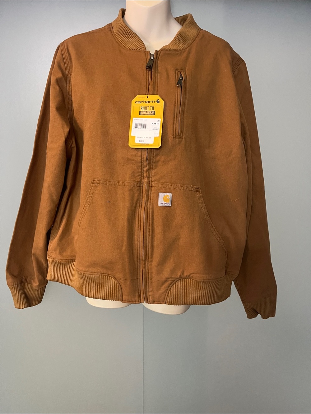 Carhartt Women’s Brown Workwear Jacket with Ribbed Trim